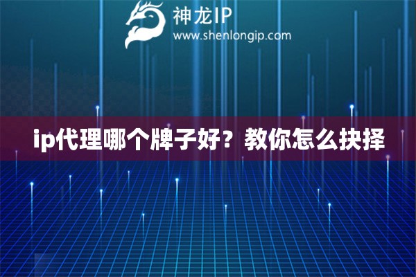 ip代理哪個(gè)牌子好？教你怎么抉擇