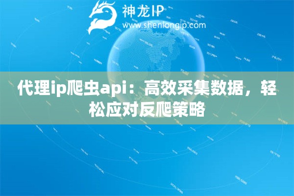 代理ip爬蟲api：高效采集數據，輕松應對反爬策略