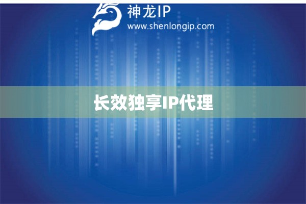 長效獨享IP代理