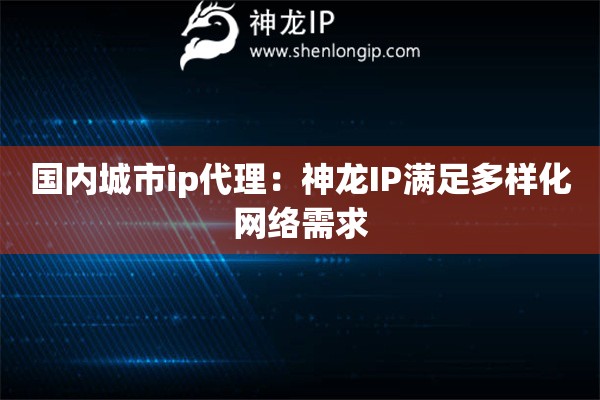 國內城市ip代理：神龍IP滿足多樣化網絡需求