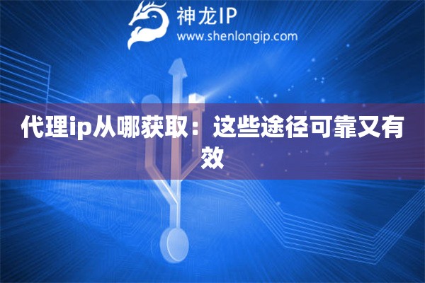 代理ip從哪獲取：這些途徑可靠又有效