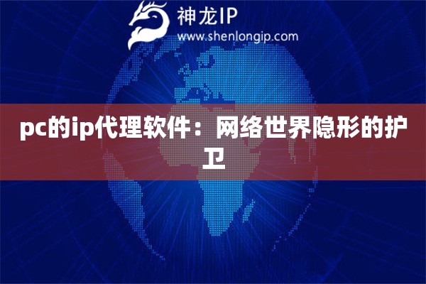 pc的ip代理軟件：網絡世界隱形的護衛