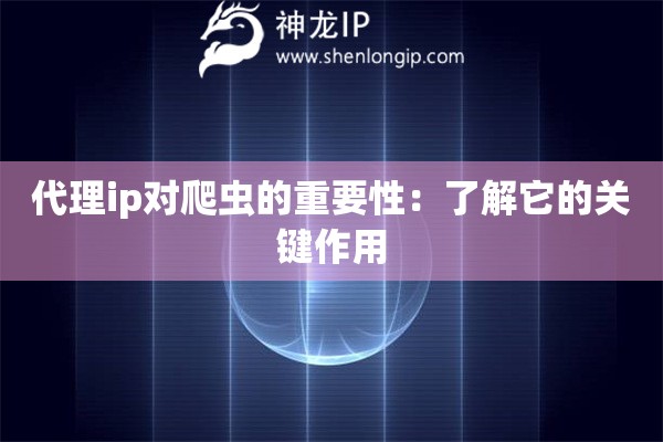 代理ip對爬蟲的重要性：了解它的關鍵作用