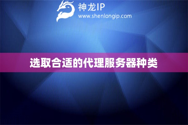 選取合適的代理服務器種類