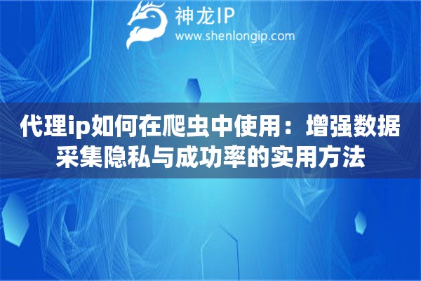 代理ip如何在爬蟲中使用：增強數據采集隱私與成功率的實用方法