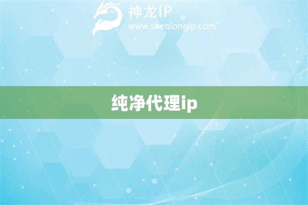 純凈代理ip