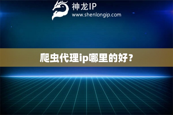 爬蟲代理ip哪里的好？
