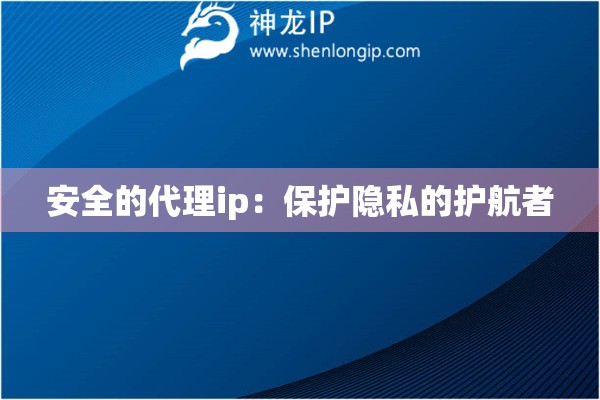安全的代理ip：保護隱私的護航者