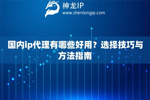 國(guó)內(nèi)ip代理有哪些好用？選擇技巧與方法指南