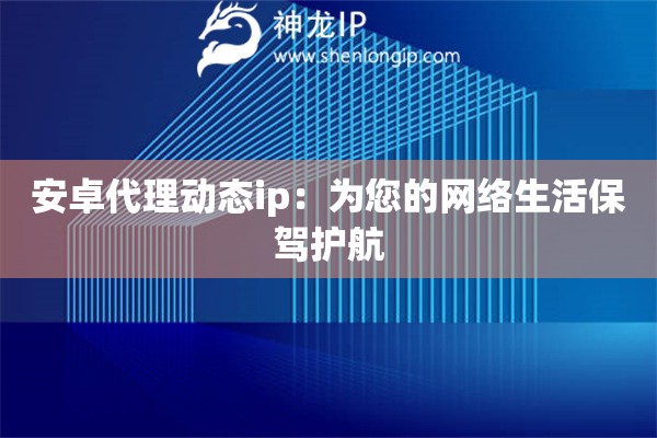 安卓代理動態ip：為您的網絡生活保駕護航