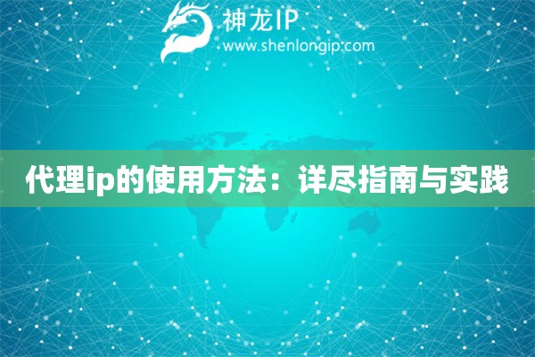 代理ip的使用方法：詳盡指南與實踐