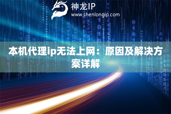 本機代理ip無法上網：原因及解決方案詳解