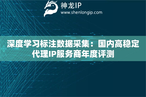 深度學習標注數據采集：國內高穩定代理IP服務商年度評測