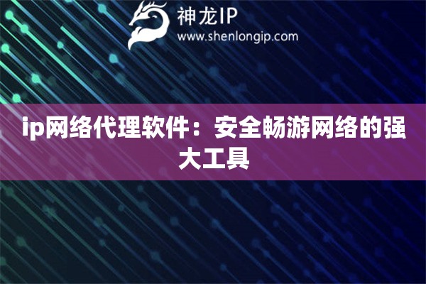 ip網(wǎng)絡(luò)代理軟件：安全暢游網(wǎng)絡(luò)的強(qiáng)大工具