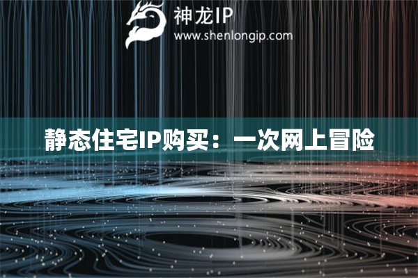靜態(tài)住宅IP購買：一次網(wǎng)上冒險(xiǎn)
