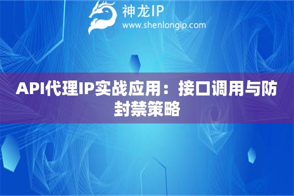 API代理IP實戰應用：接口調用與防封禁策略