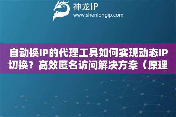 自動換IP的代理工具如何實現動態IP切換？高效匿名訪問解決方案（原理解析+選購技巧）