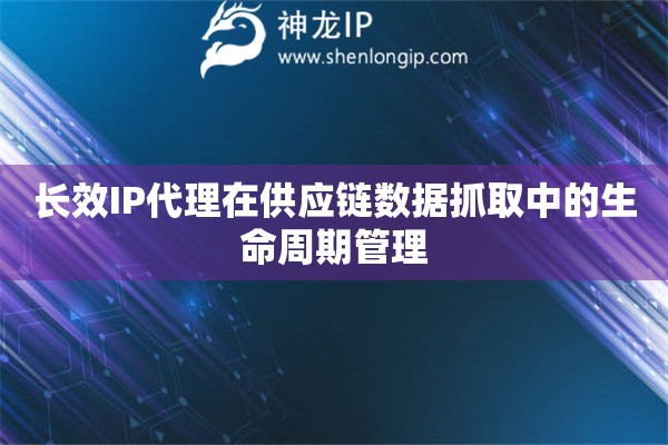 長效IP代理在供應鏈數據抓取中的生命周期管理