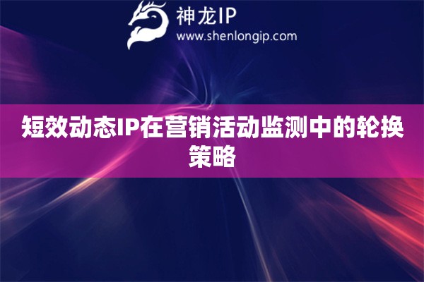 短效動態IP在營銷活動監測中的輪換策略