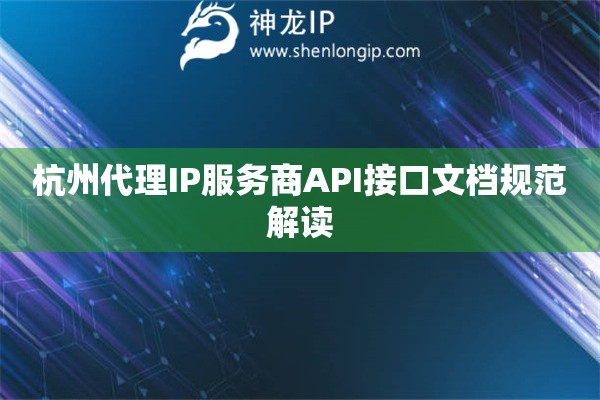 杭州代理IP服務商API接口文檔規范解讀