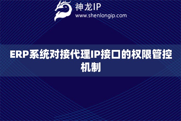 ERP系統(tǒng)對(duì)接代理IP接口的權(quán)限管控機(jī)制