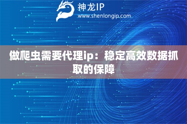做爬蟲需要代理ip：穩定高效數據抓取的保障