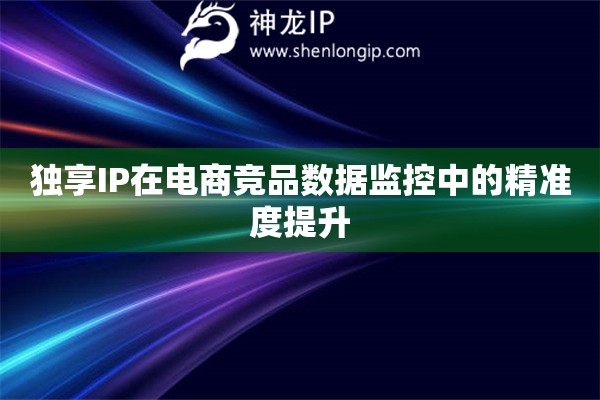 獨享IP在電商競品數據監控中的精準度提升