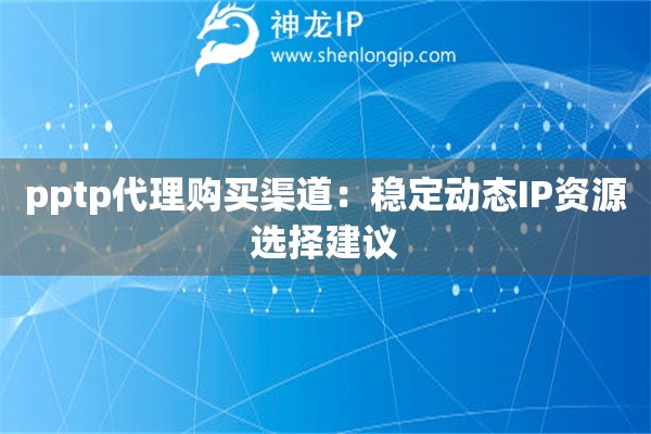 pptp代理購買渠道：穩定動態IP資源選擇建議