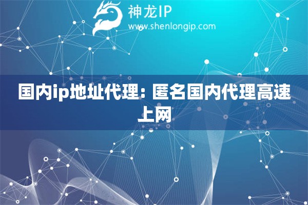 國內ip地址代理: 匿名國內代理高速上網