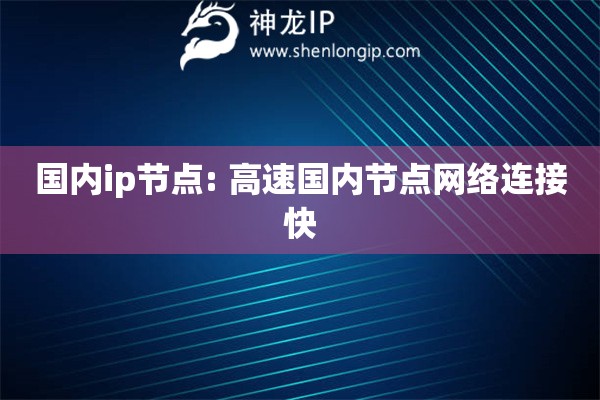 國內ip節點: 高速國內節點網絡連接快