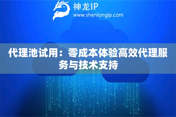 代理池試用：零成本體驗高效代理服務與技術支持