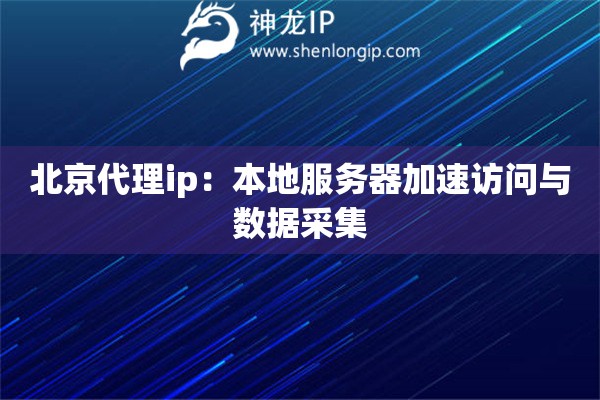 北京代理ip：本地服務(wù)器加速訪問與數(shù)據(jù)采集