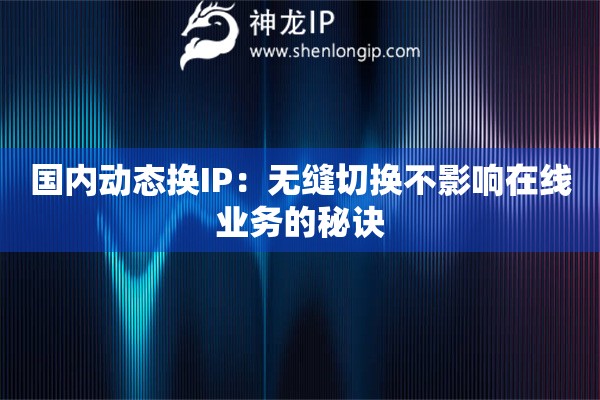 國內動態換IP：無縫切換不影響在線業務的秘訣