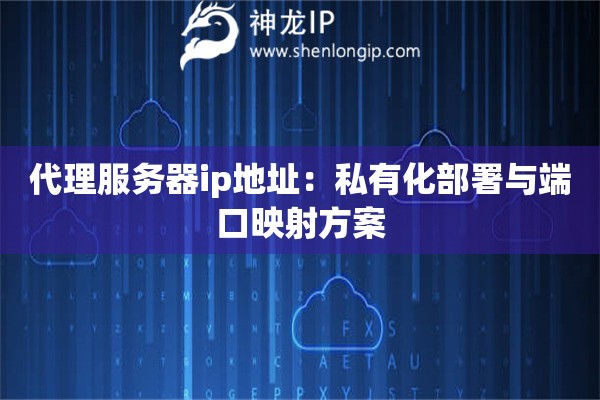 代理服務器ip地址：私有化部署與端口映射方案