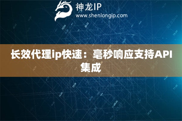 長效代理ip快速：毫秒響應(yīng)支持API集成