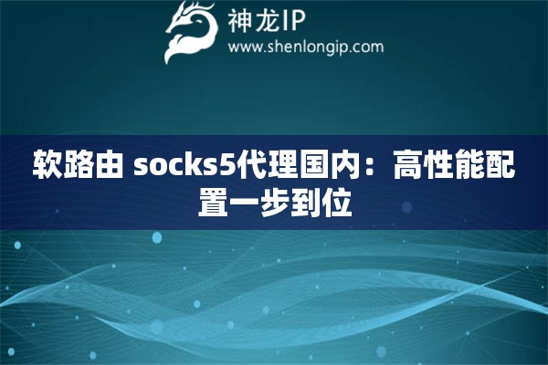 軟路由 socks5代理國內：高性能配置一步到位