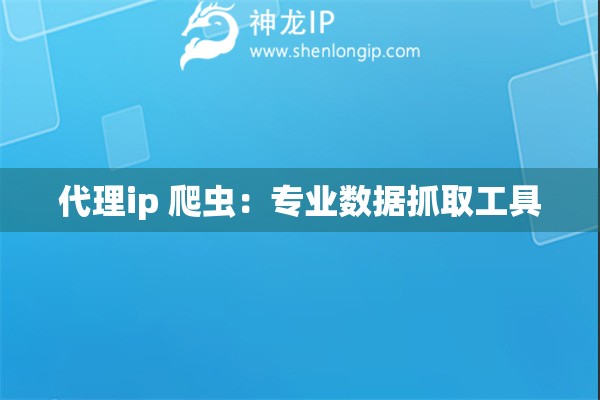 代理ip 爬蟲：專業(yè)數(shù)據(jù)抓取工具