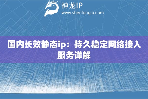 國內(nèi)長效靜態(tài)ip：持久穩(wěn)定網(wǎng)絡接入服務詳解