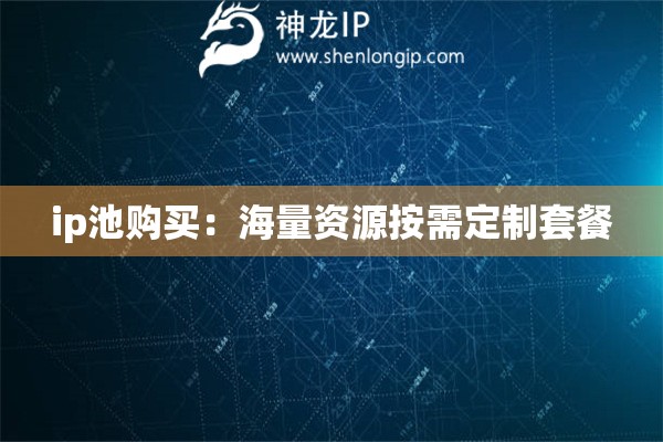 ip池購(gòu)買(mǎi)：海量資源按需定制套餐