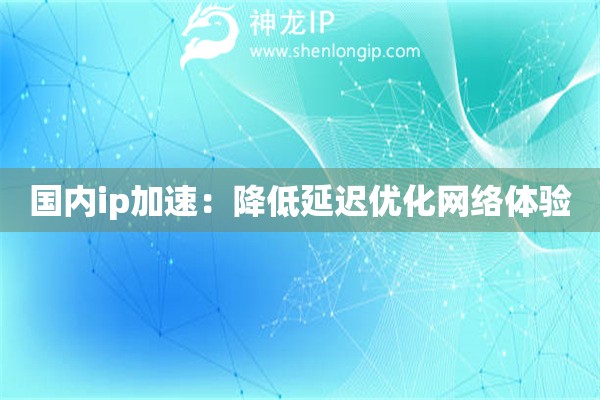 國(guó)內(nèi)ip加速：降低延遲優(yōu)化網(wǎng)絡(luò)體驗(yàn)