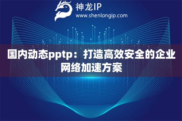 國內動態pptp：打造高效安全的企業網絡加速方案