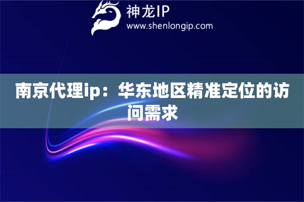 南京代理ip：華東地區精準定位的訪問需求