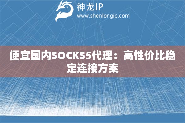 便宜國內SOCKS5代理：高性價比穩定連接方案