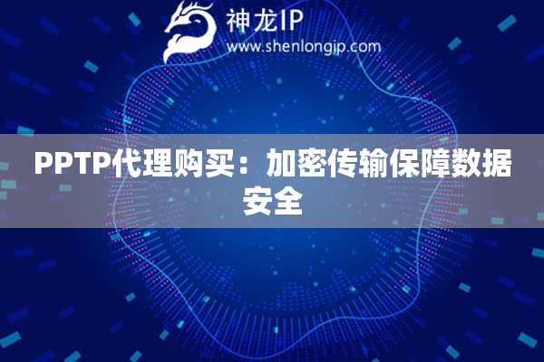 PPTP代理購買：加密傳輸保障數據安全