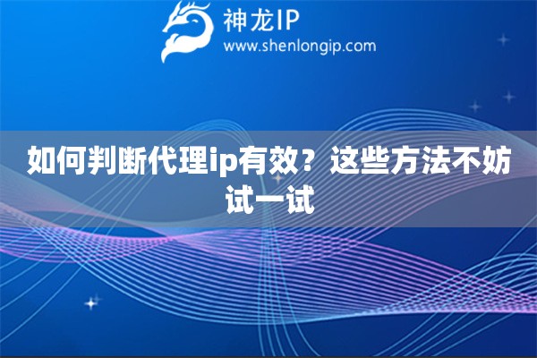如何判斷代理ip有效？這些方法不妨試一試