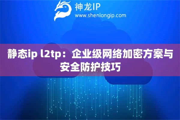 靜態ip l2tp：企業級網絡加密方案與安全防護技巧