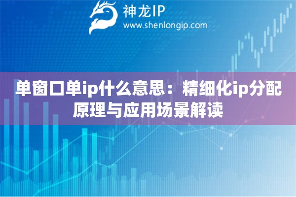 單窗口單ip什么意思：精細化ip分配原理與應用場景解讀