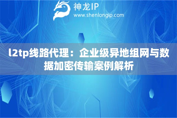 l2tp線路代理：企業級異地組網與數據加密傳輸案例解析