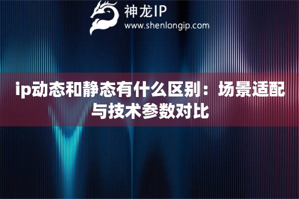 ip動(dòng)態(tài)和靜態(tài)有什么區(qū)別：場景適配與技術(shù)參數(shù)對比