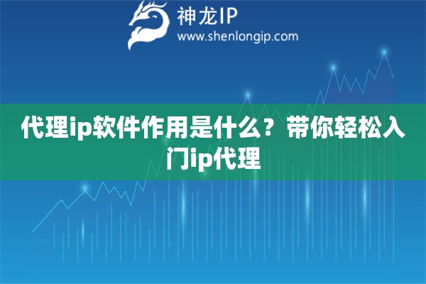 代理ip軟件作用是什么？帶你輕松入門ip代理